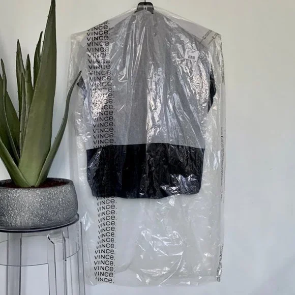 Vince Short Sleeve Wrap Blouse in Black - Picture 6 of 6